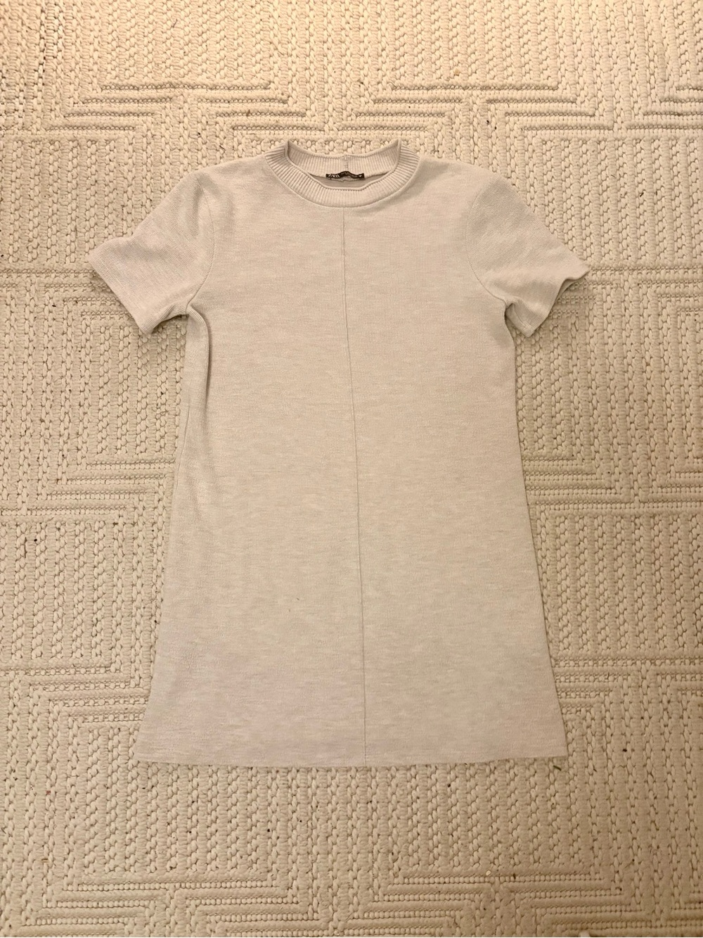 Zara Cream Short-Sleeve Dress